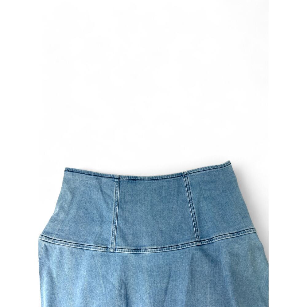 FREE PEOPLE| 12 | Women's Highlands Denim Skirt Short Mini Denim Blue Jean - Picture 3 of 4
